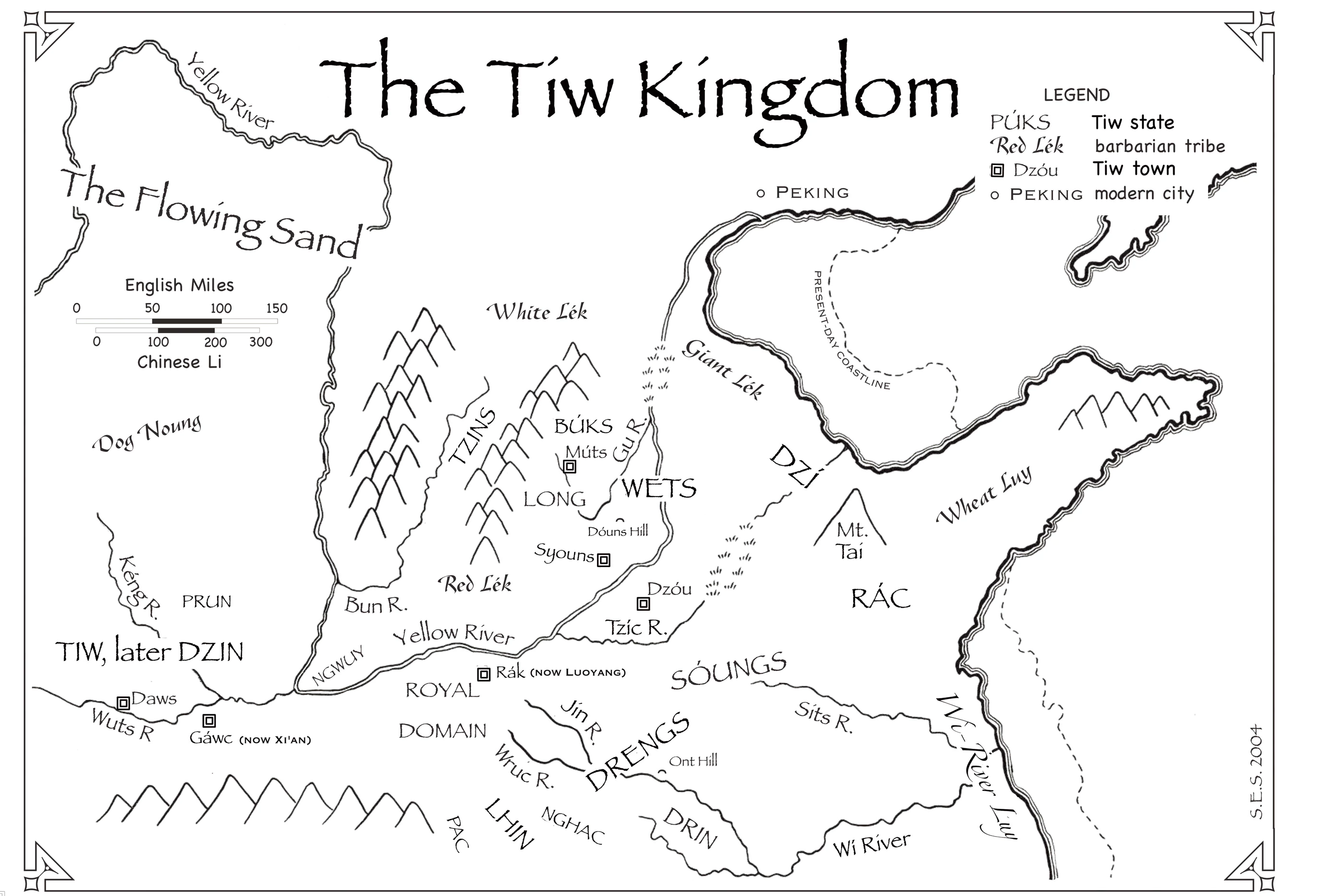 「Tiw」王國地圖