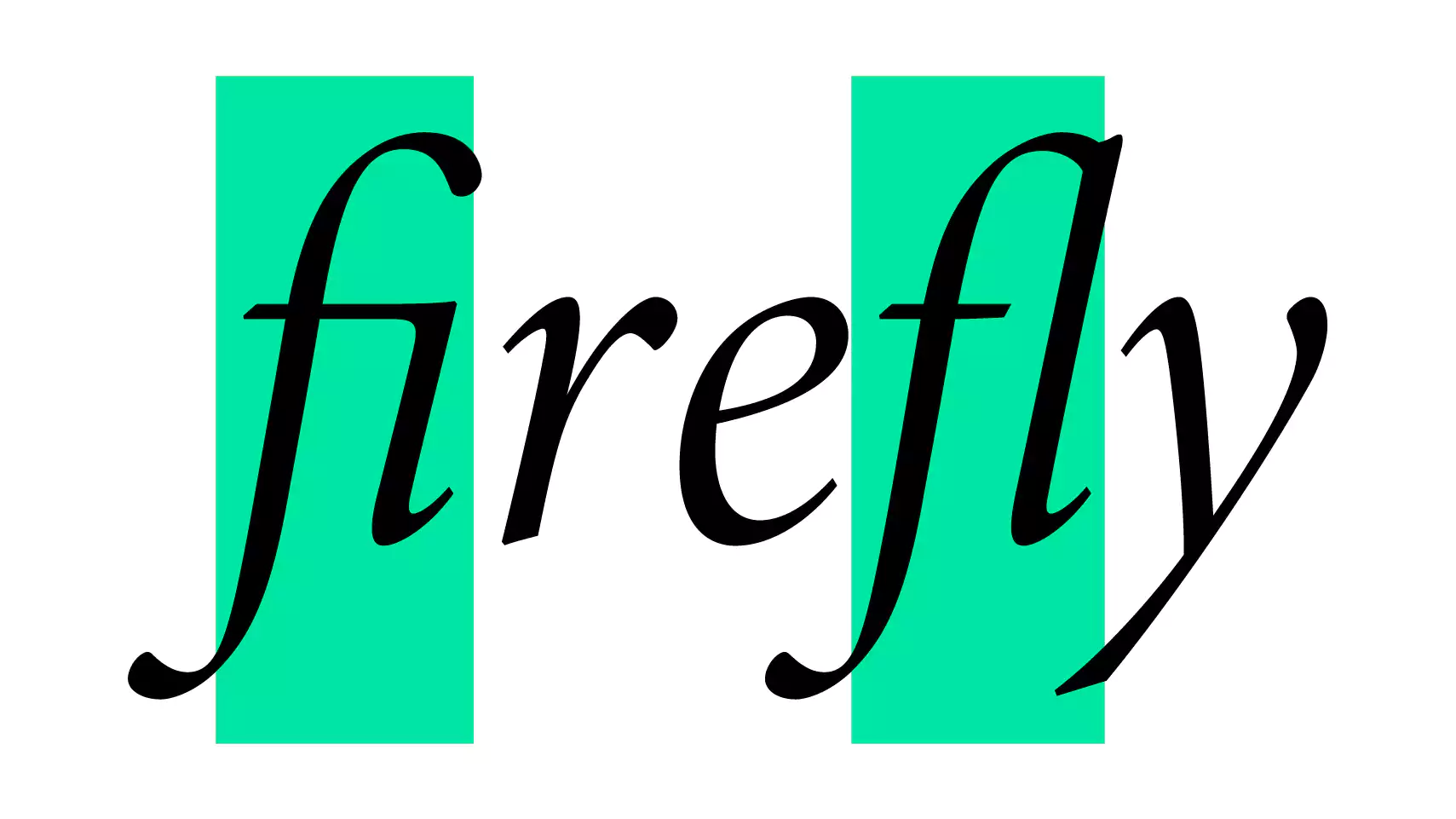 字体 Adobe Minion Pro Italic 如何处理单词 firefly?